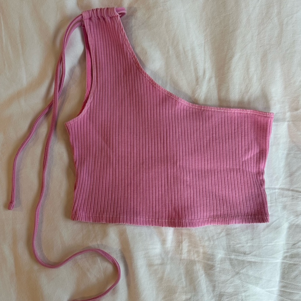 Aerie Pink One Shoulder Top!